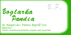 boglarka pandia business card